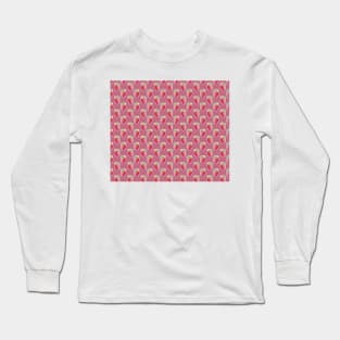 Pastel Strawberry Pink Pattern Long Sleeve T-Shirt